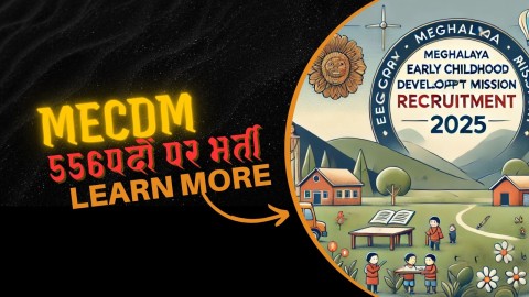 मेघालय प्रारंभिक बाल विकास मिशन (MECDM) भर्ती 2025 – 556 ग्रेजुएट फेलो पदों पर भर्ती